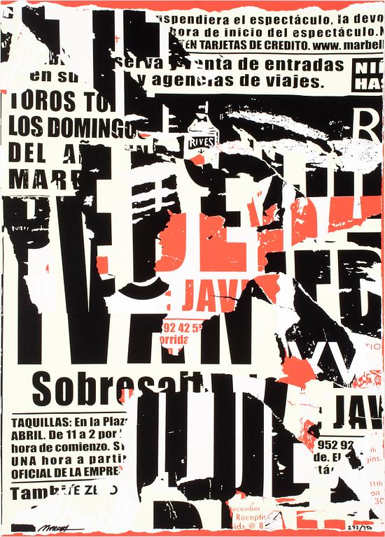 MARCEL STRÜWER, 2 st, färgserigrafier, signerad och numrerad. 272/350.