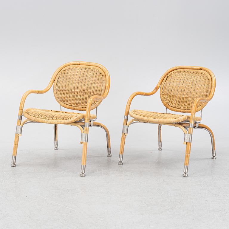 Mats Theselius, a pair of IKEA PS rattan chairs, 21st century.