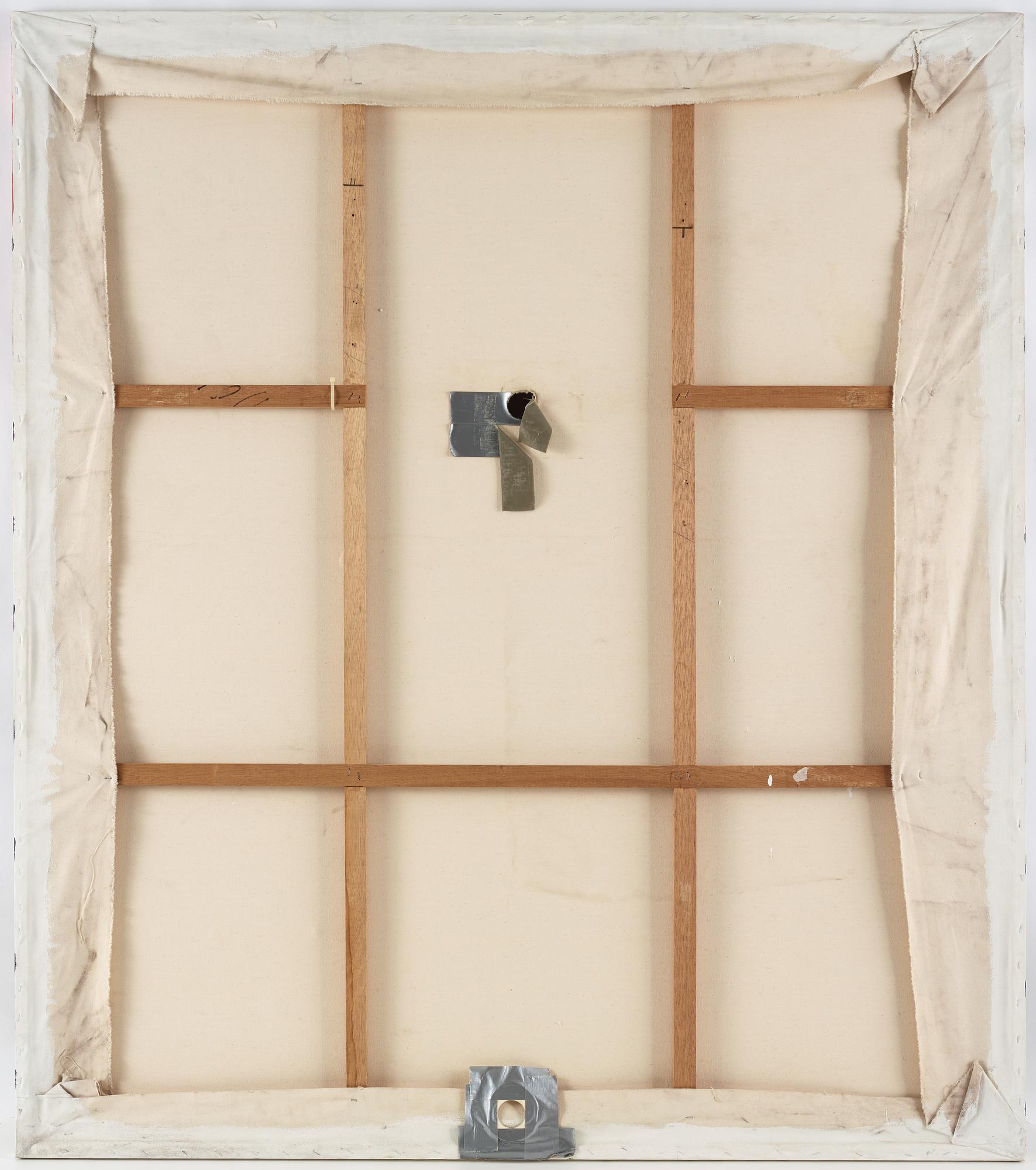 Jonathan Borofsky, oil on canvas with plastic tube and casette player.