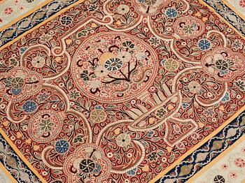 EMBROIDERY. Antique Rascht Embroidery. Persia (Iran). 107 x 123 cm.