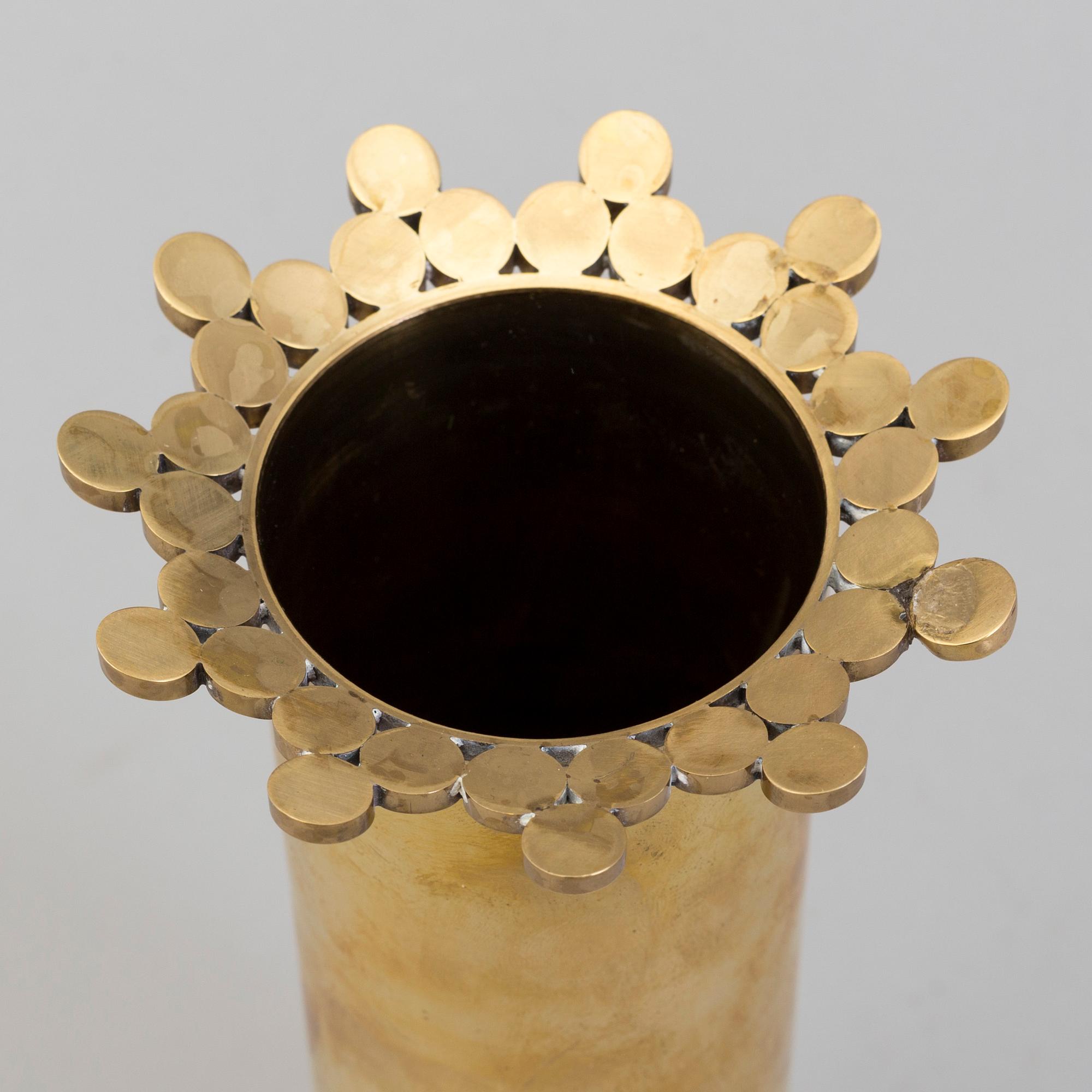 PIERRE FORSELL, a brass vase, Skultuna.