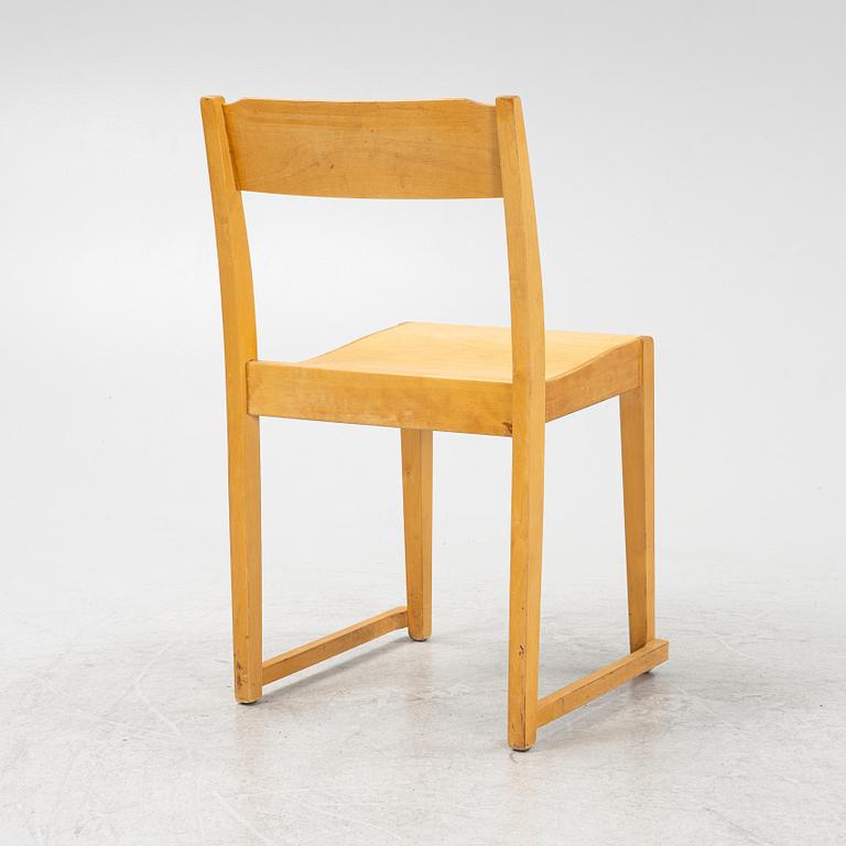 Sven Markelius, a set of six 'Orkesterstolen' chairs, mid 20th Century.