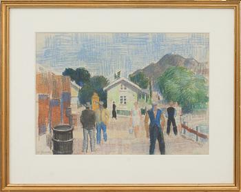 JOHAN JOHANSSON, pastell, signerad.