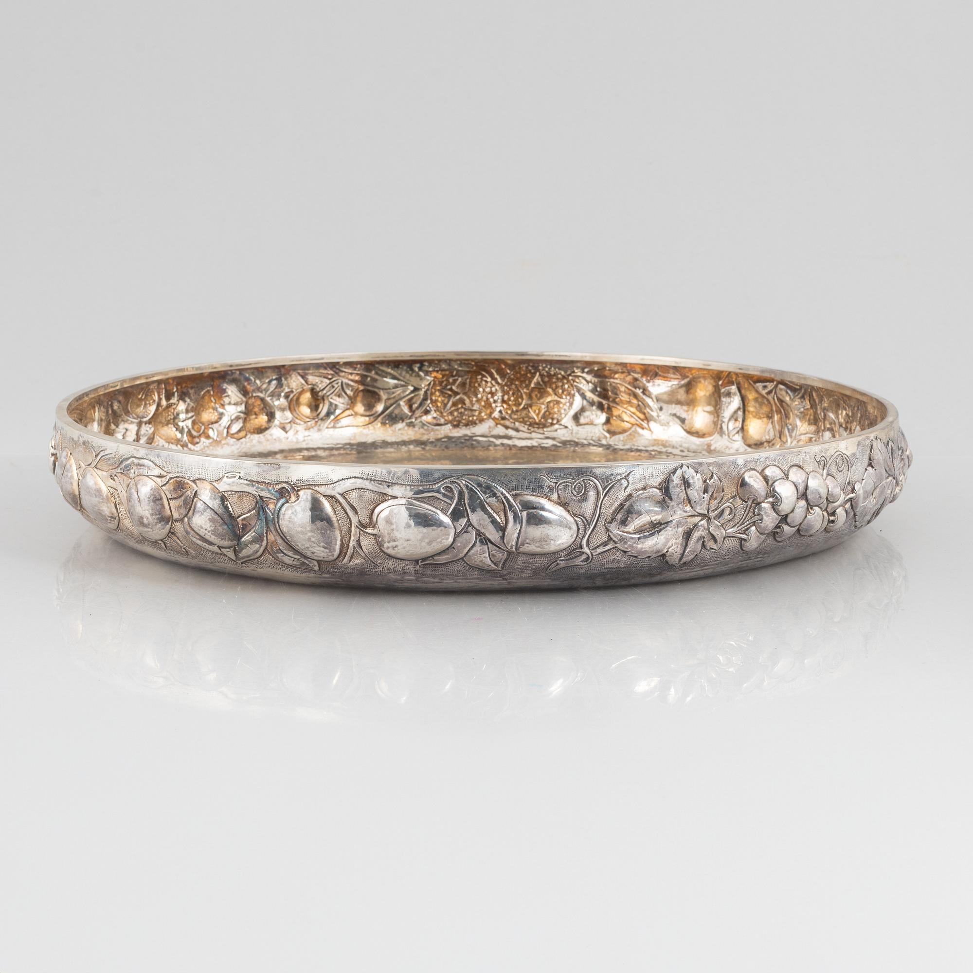 An Italian silver 800 tray.