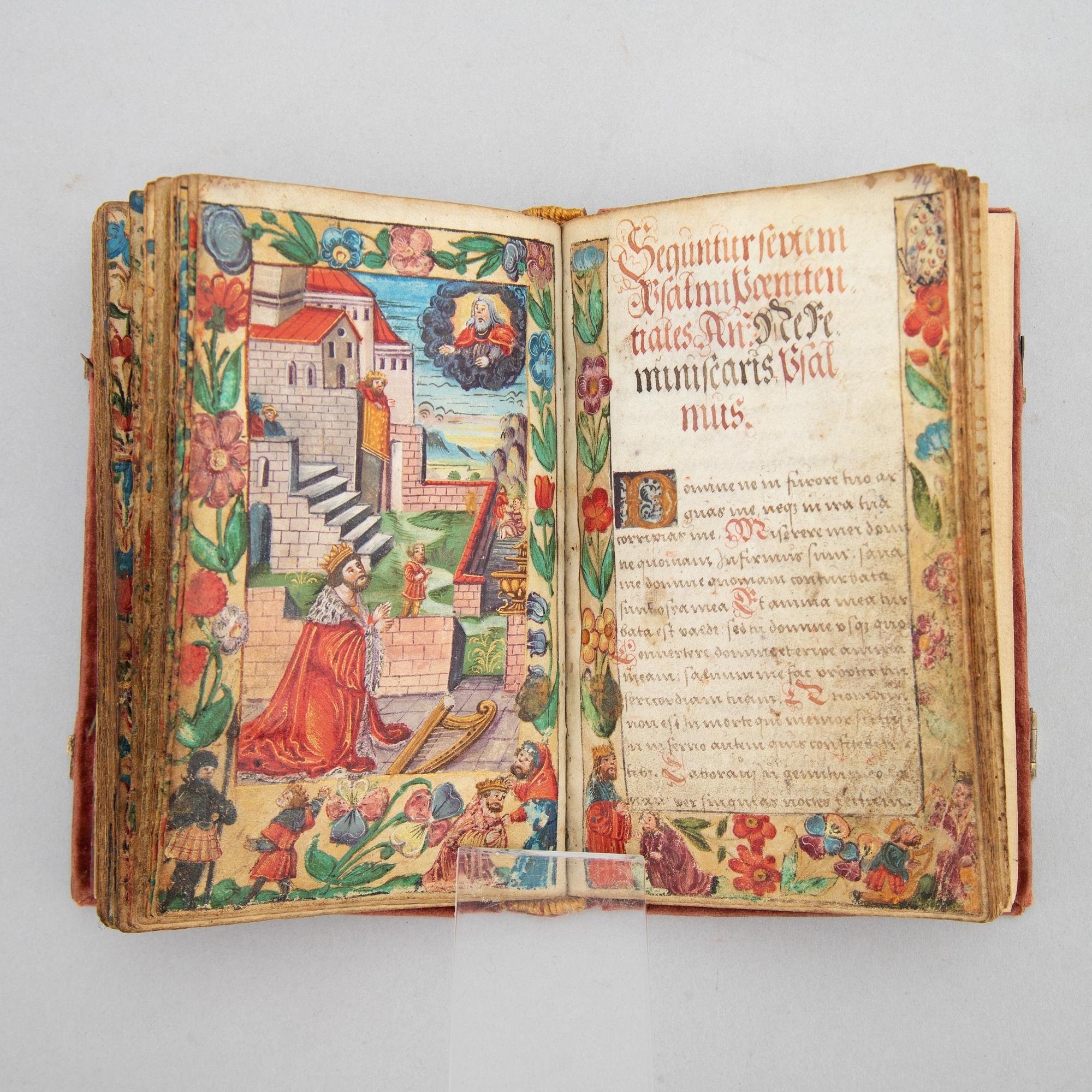 Medieval prayer book, 1523.