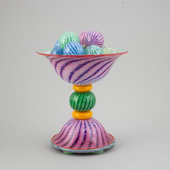 Jonas Rooth, a glass sculpture, signed, 1990s.