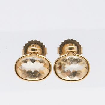 Vivianna Torun Bülow-Hübe, Earrings, a pair, "Savannah", 18K gold with citrines.