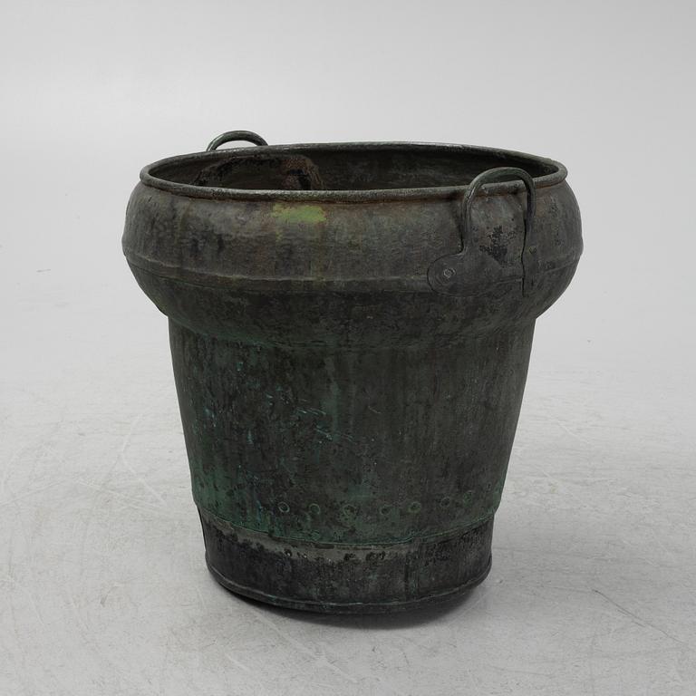 Water barrel, copper, dated 1836.