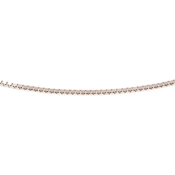 An 18K white gold venezia necklace.