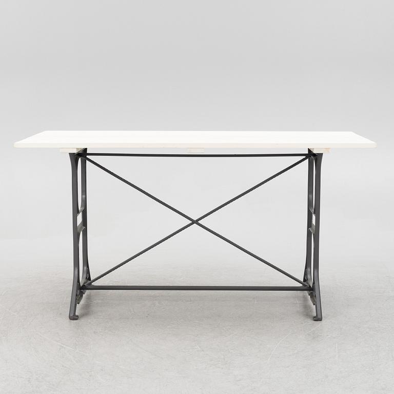 A contemporary garden table.