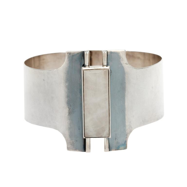 Mauno Honkanen, BRACELET, silver, snow quartz, Mauno Honkanen, Tillander 1962.