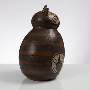 Lisa Larson, skulptur, "Maxikatt", stengods, ur serien "Stora Zoo", Gustavsberg.