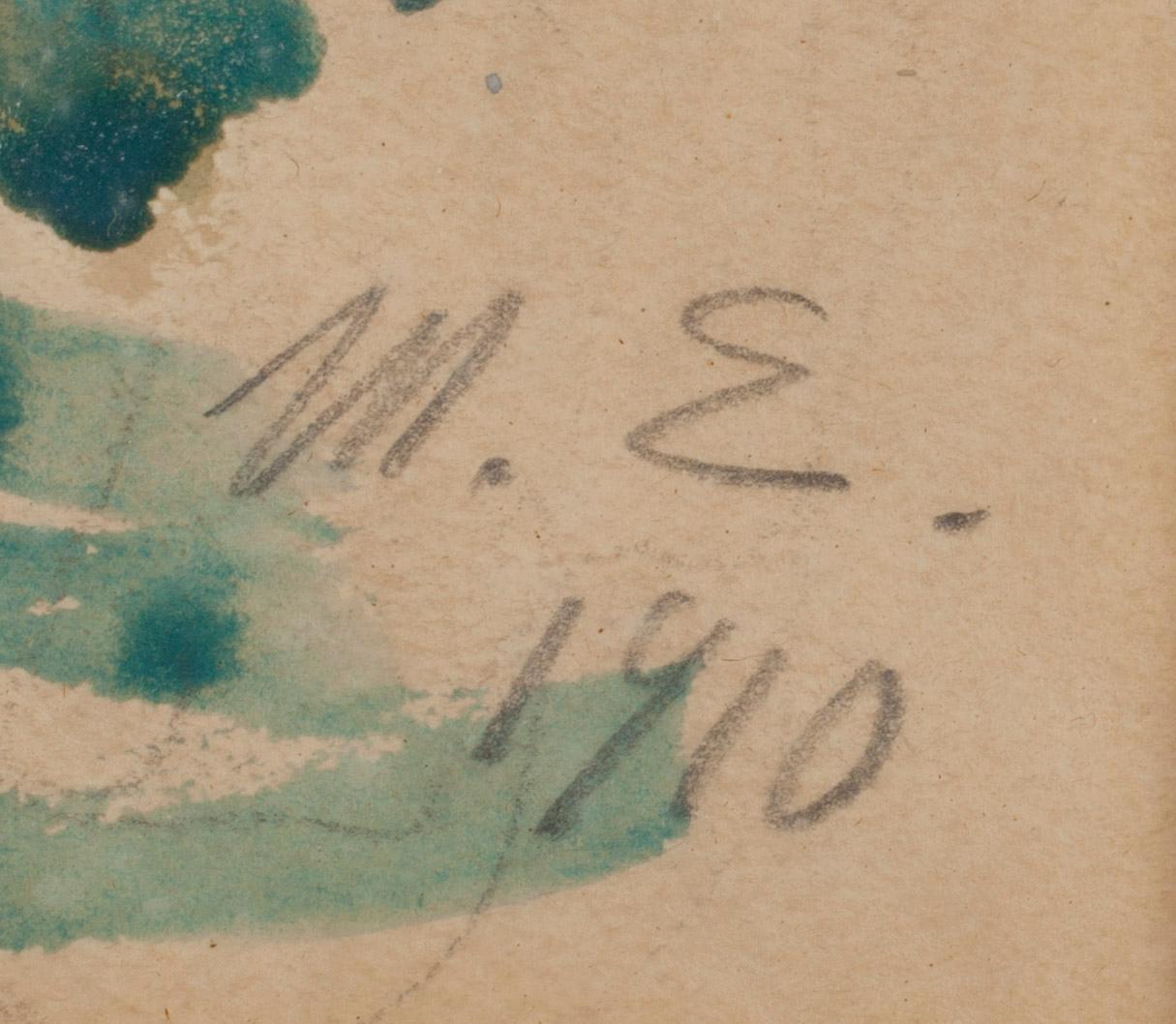 MAGNUS ENCKELL, vesiväri, monogrammi signeerattu ja päivätty 1910.