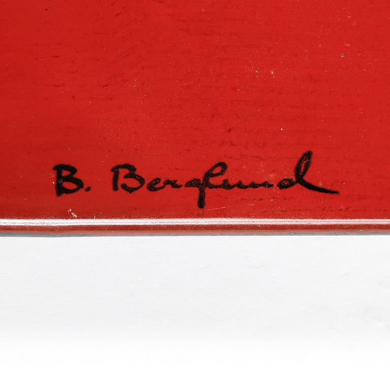 VÄGGPLATTA, emalj på plåt, Bengt Berglund, numrerad 149/150, Gustavsberg 1968.