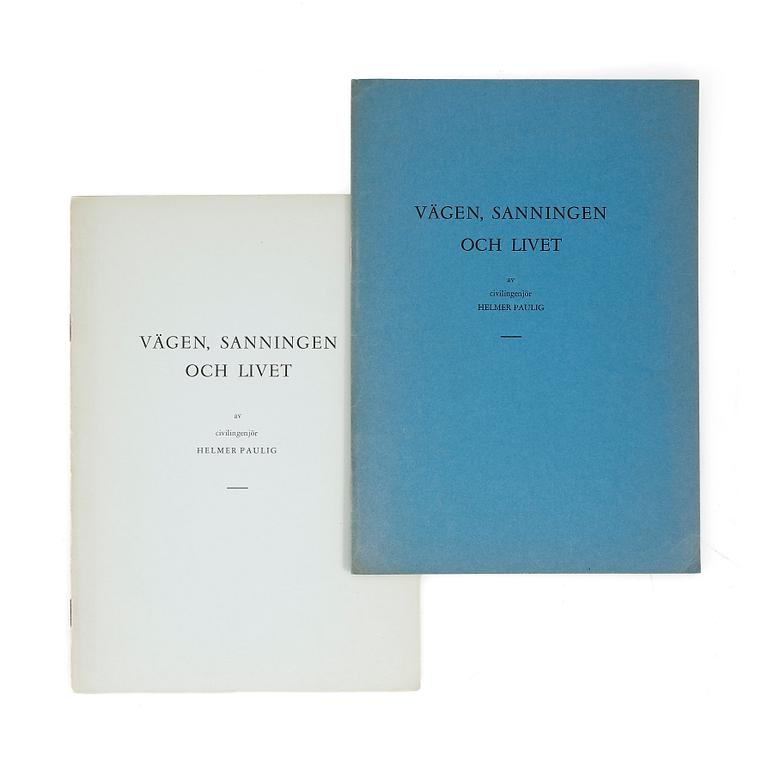HÄFTEN, 2 st, från Greta Garbos estate, "Vägen, Sanningen och Livet".