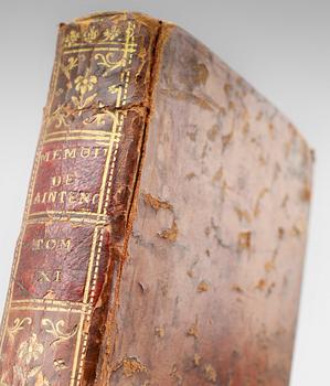 BÖCKER, 11 st, "Memoires de Madame de Maintenon", 1756.