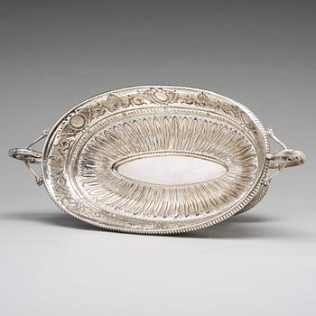 Jardiniere, silver, fantasistämplar, Hanau 1800-talets slut / 1900-talets början, sannolikt. Empire-stil.