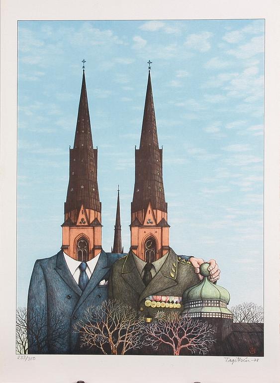 PARTI GRAFIK, 8 delar. Bla Stig Claesson.