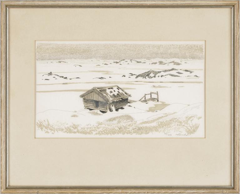 ROLAND SVENSSON, färglitografi. Sign o numr 45/200.