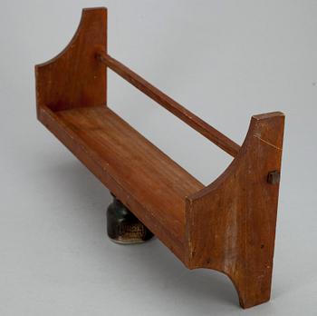 KRYDDSET, 7 delar samt TEAKHYLLA, stengods, Francesca Mascitti-Lindh, Arabia.