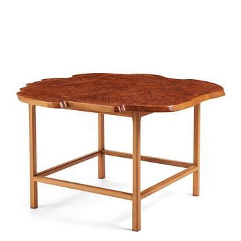 356. Josef Frank, a burled wood veneered top table, Svenskt Tenn, Sweden 1950s, model 1057.