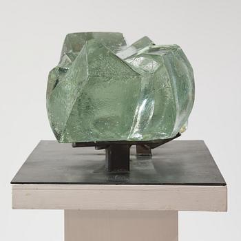 Edvin Öhrström, a cast glass sculpture, Lindshammar Glassworks, 1976, ed. 1/9.