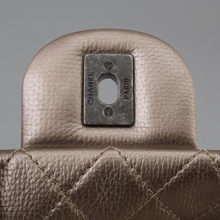 Chanel Metallic Calfksin XXL Large Classic Flap Bag, Gold , 2016-17.