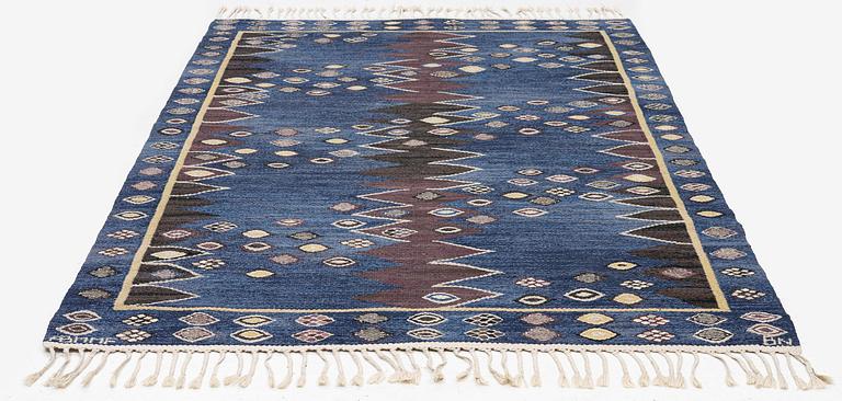 Barbro Nilsson, a 'Snäckorna' carpet,  tapestry weave, c. 219 x 144 cm, signed AB MMF BN.