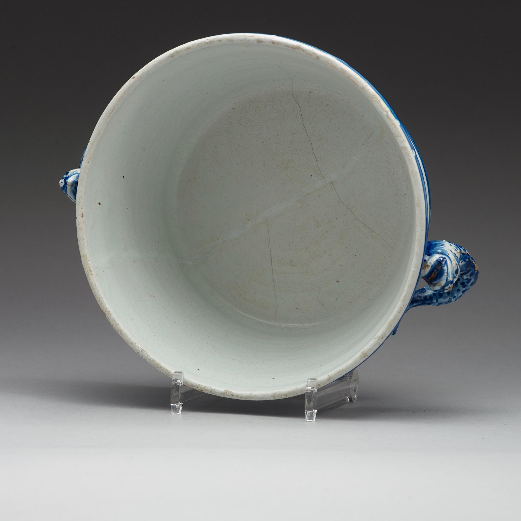 Rörstrand, TERRIN, fajans. Rörstrand, 1700-tal, daterad 25/7 (17)51.