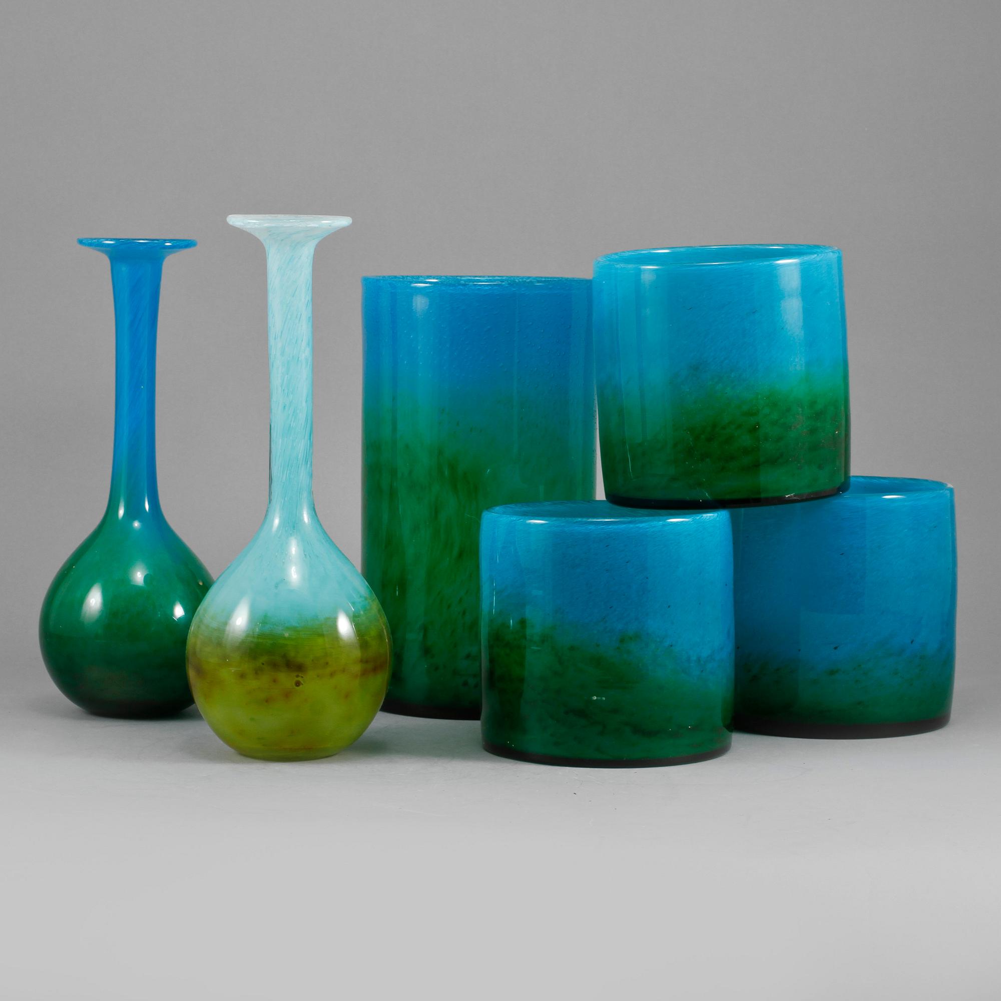 VASER, 6 st, glas, Ekenäs, 1900-talets andra hälft.