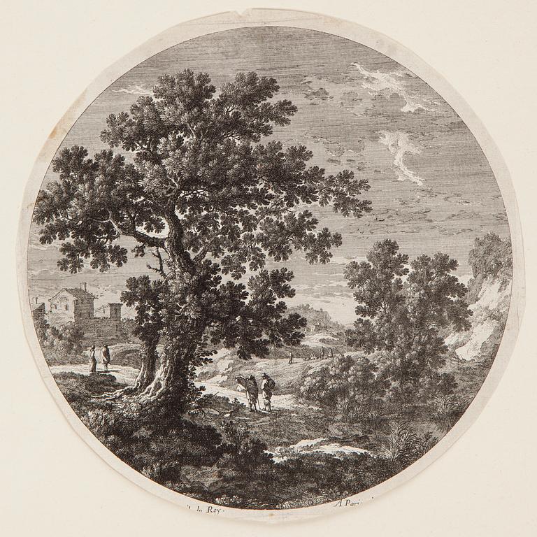 PARTI, grafik, 20 gravyrer, Gabrielle Perelle (1603-1677) och Adam Perelle (1638-1695).