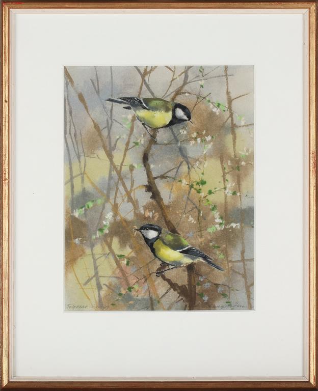 CARL ERIK LJUNGSTRÖM, 2 st, pasteller, signerade.