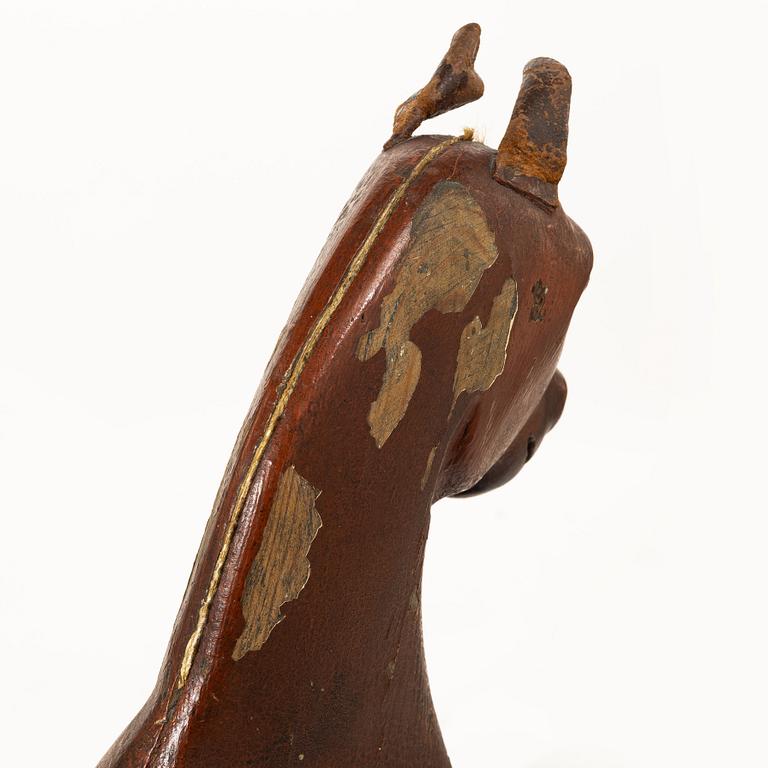 A toy horse, early 20th century.