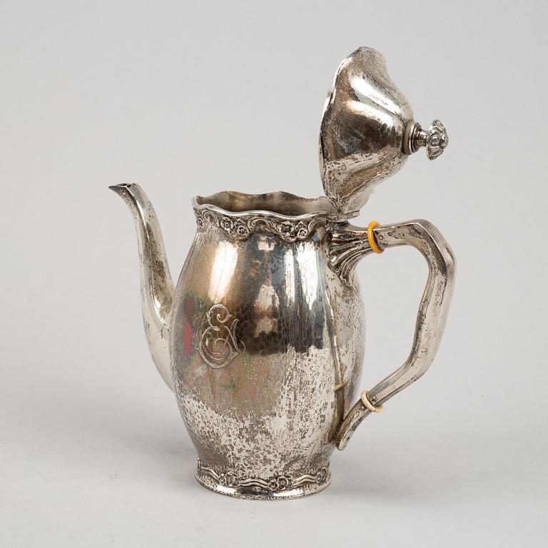 Kaffeservis, 3 delar, silver, Eric Kalb Eftr, Halmstad 1938.