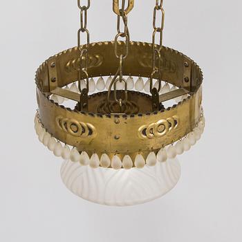 An early 20th century ceiling light.