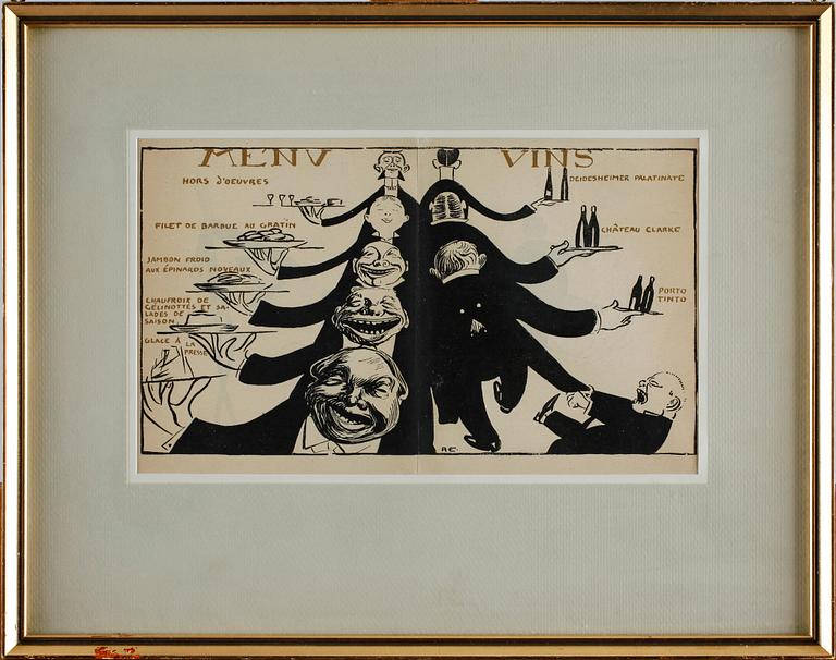 ALBERT ENGSTRÖM, grafiska blad, 7 st, 1895-1901.