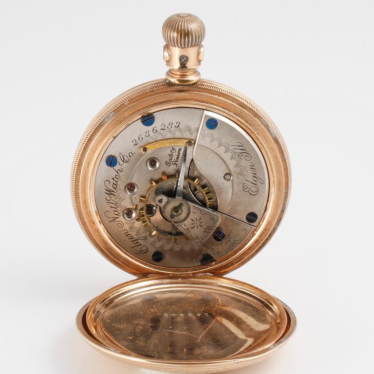 FICKUR, gulddoublé, Elgin Natl Watch Co, 1900-talets första hälft.