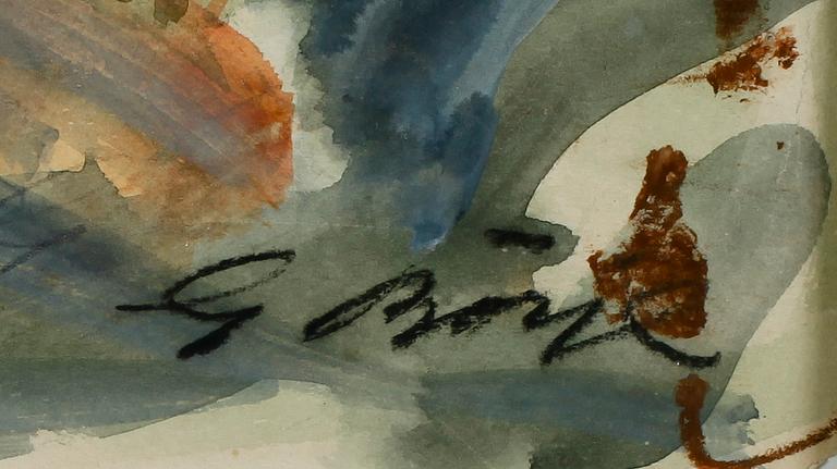 GIDEON BÖRJE, gouache, sign.