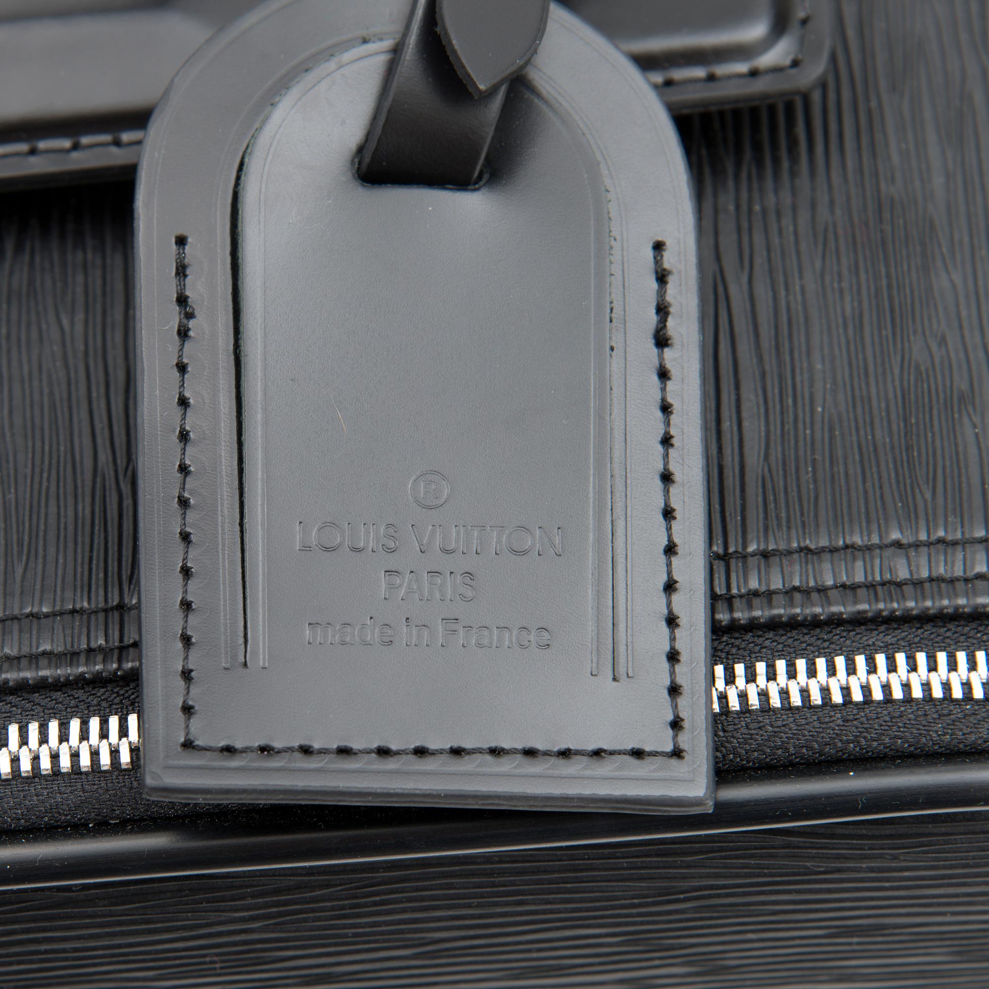 A black Epi Leather Pégase 55 Suitcase.