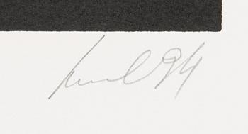 Portfolio of ten serigraphs, signed and dated -94, numbered EA 14/50.