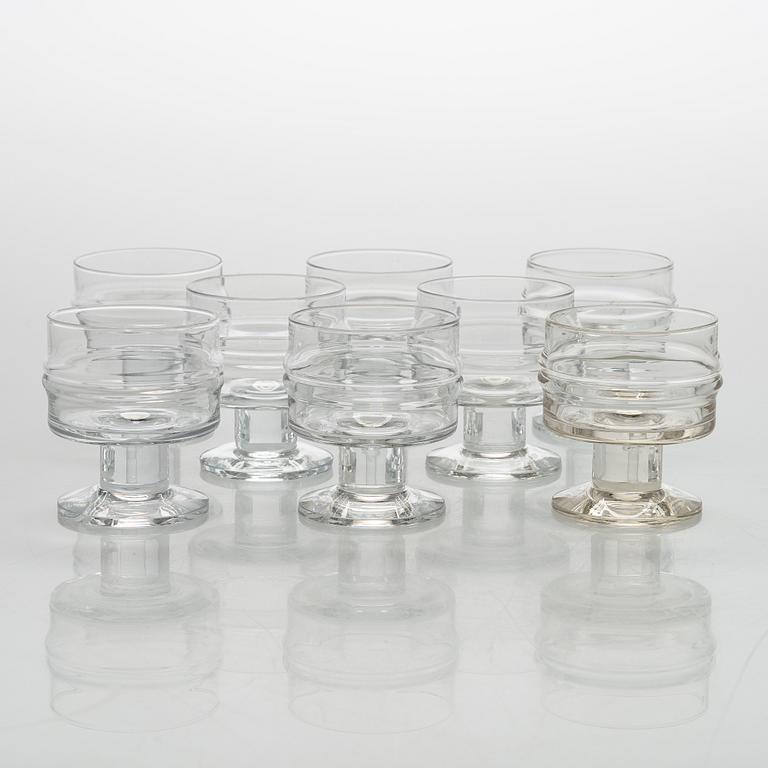 Timo Sarpaneva, set of 51 'Pisaranrengas' (Expanding rings) 2054 glasses for Iittala.