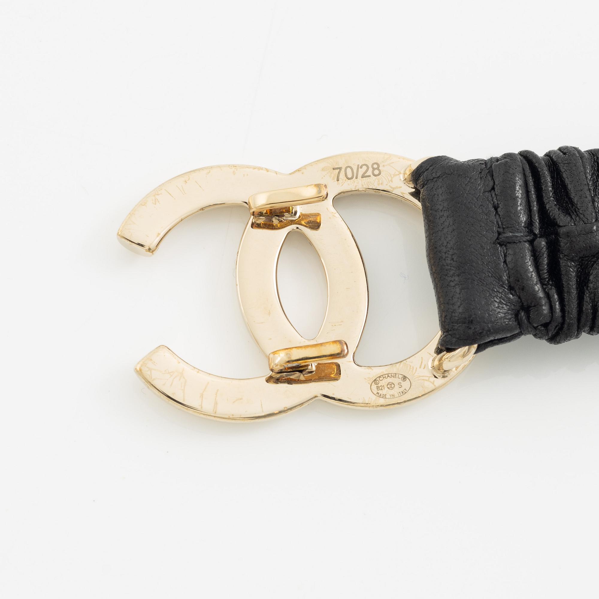 Chanel, skärp, storlek 70/28.