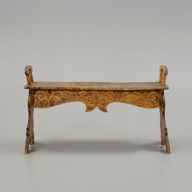 BÄNK, fornnordisk stil. 1800-talets slut.