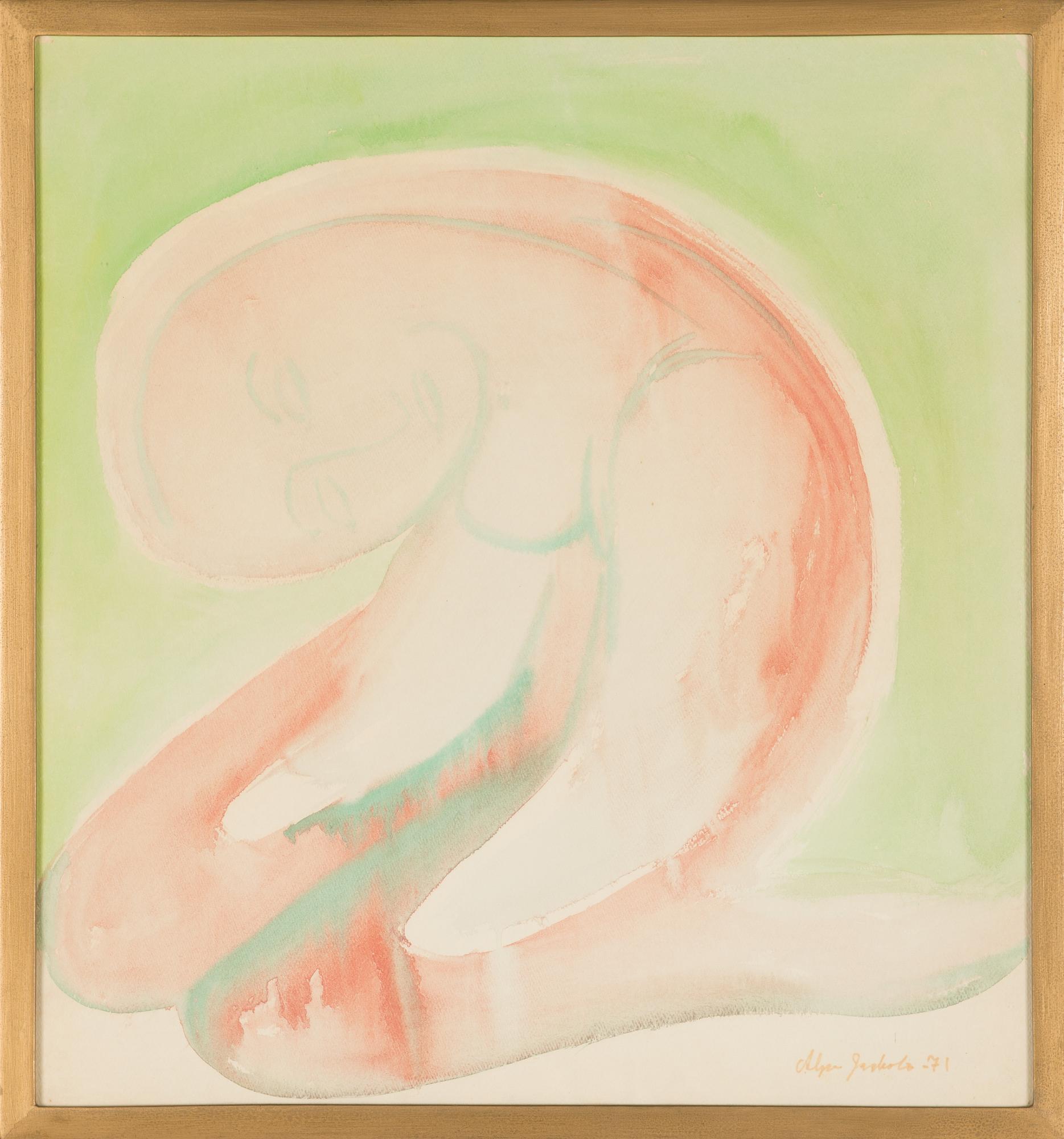 Alpo Jaakola, akvarell, signerad och daterad -71.