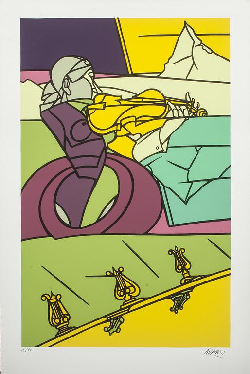 VALERIO ADAMI, färgserigrafi, signerad och numrerad 79/200.