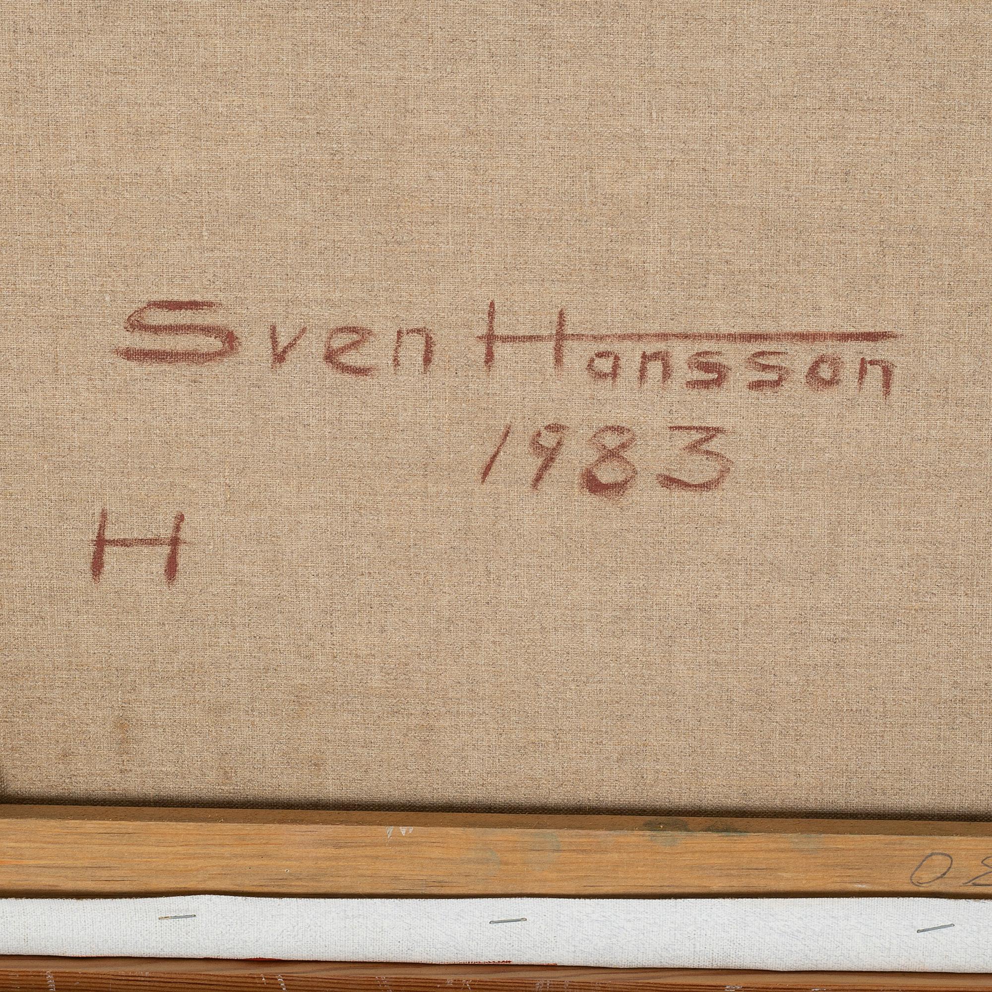 SVEN AXEL HANSSON, oil on canvas, signed and dated 1983 à tergo.