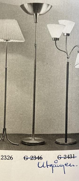 Josef Frank, a rare floor lamp, model "G 2346", Firma Svenskt Tenn, 1940-50s.