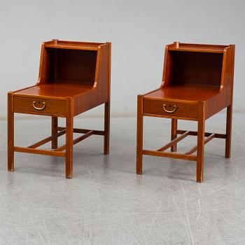 A pair of late 20th Century bedside tables.