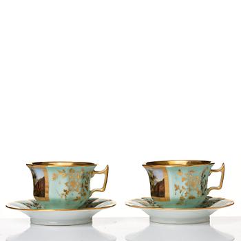 Tete a Tete, porslin. Frankrike, Paris, senempire, 1800-tal.