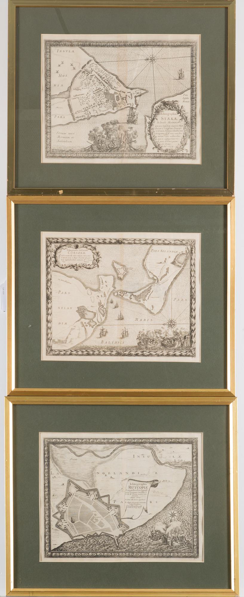 THREE LATE 17TH CENTURY MAPS.